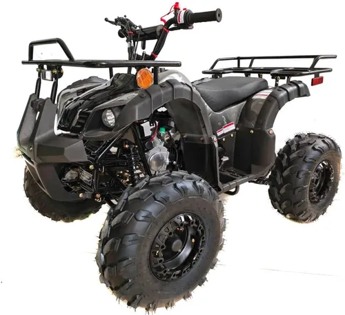 Miniatura 7 de HHH ATV de 125 cc con gas inverso para jóvenes, niños grandes, ATV Quad 4 ruedas con luces LED y neumáticos grandes y llantas a juego