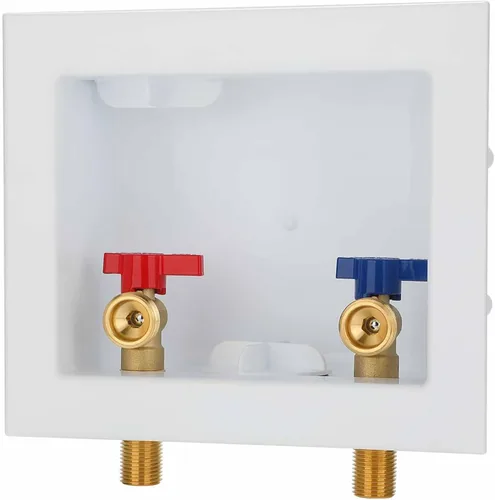 LI-510-11 - Caja de salida para lavadora (1 unidad) con drenaje central, entrada de hilo o sudor de 1/2 pulgada x salida de 3/4 pulgadas, rosca
