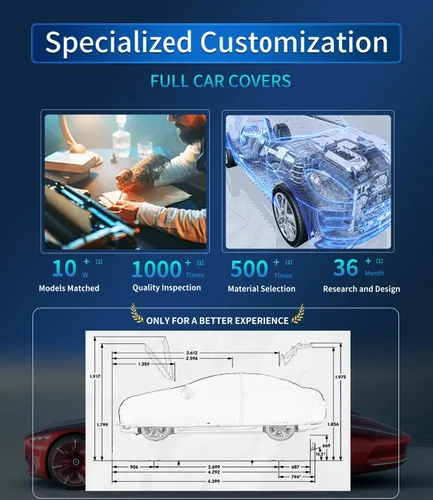 Miniatura 3 de Funda para automóvil con ajuste personalizado para NIS-san, funda de automóvil de 7 capas impermeable para todo tipo de clima, cubierta completa