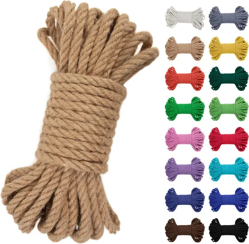 Miniatura 47 de JeogYong - Cuerda de yute de 3 mm, 99,9 m, cuerda natural gruesa para jardín, ideal para manualidades, exterior, jardinería, envoltorios de regalo