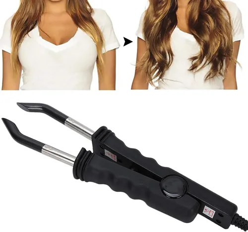 Miniatura 3 de ANGGREK Hierro de extensión de cabello - Conector de temperatura ajustable Hierro con enchufe de EE. UU. 110V para extensiones de cabello