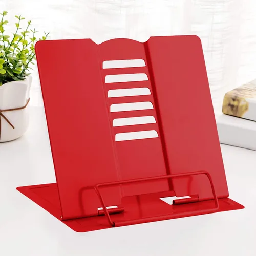 Miniatura 11 de MSDADA - Soporte de libros de escritorio, soporte de libros de lectura, de metal, ajustable, para libros de cocina, documentos, portátil