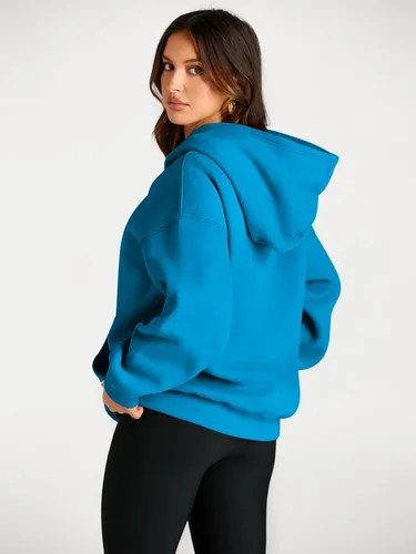 Miniatura 224 de Trendy Queen - Sudaderas extragrandes con capucha para mujer, suéteres de manga larga, sin botones, de vellón, de otoño, ropa de invierno