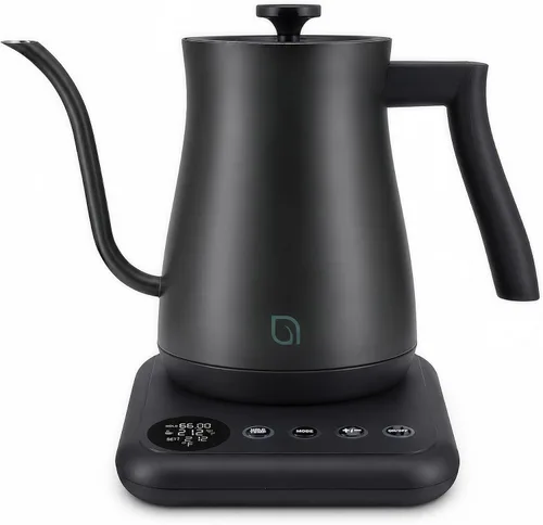 WILLOW ECO SERIES - Hervidor eléctrico de cuello de cisne con 5 ajustes preestablecidos de temperatura y función de mantener el calor, 0.8L para