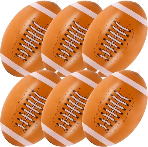 6 pelotas de fútbol inflables gigantes, pelotas de fútbol inflables de 16 pulgadas, pelotas de playa de verano, accesorios de juegos deportivos para