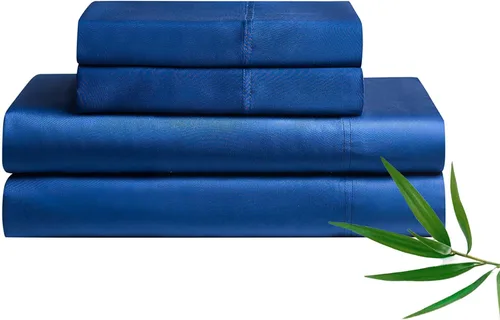 Miniatura 12 de YnM Juego de sábanas refrescantes con 100% rayón derivado de bambú, tela 500TC con 2 fundas de almohada y sábana encimera, bolsillo profundo de 19