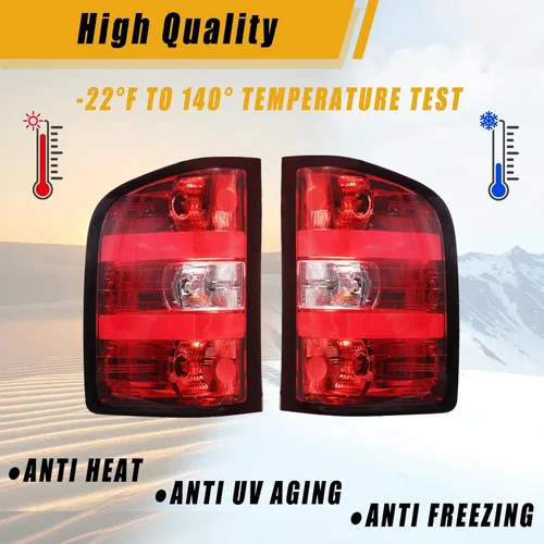 Miniatura 5 de Boine Luz trasera compatible con Chevy Silverado 1500 2500HD 3500HD 2007 2008 2009 2010 2011 2012 2013 2014 lado del conductor y pasajero, bombilla