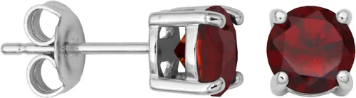 Miniatura 63 de Amazon Essentials Aretes redondos de plata de ley con piedra natal (anteriormente colección Amazon)