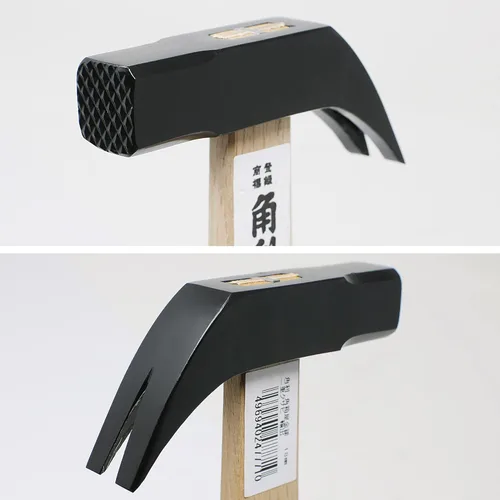 Miniatura 3 de KAKURI Martillo de garra japonés con mango de madera de cara fresada, 11 onzas, martillo de carpintero profesional para carpintería, acero al Negro