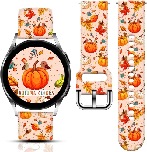 20mm Banda de reloj para festividades de Navidad, Halloween y Acción de Gracias Compatible con Samsung Galaxy Watch 7/6/5/4 de 40 mm, 44 mm/Watch 6