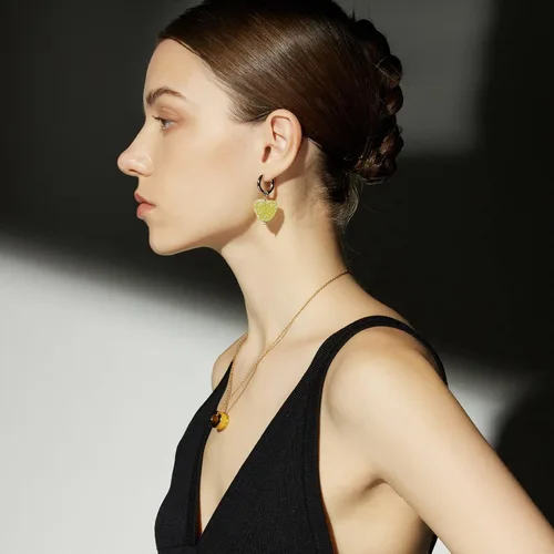 Miniatura 5 de C.Paravano Aretes de aro de oro de 18 quilates y plata esterlina para mujer