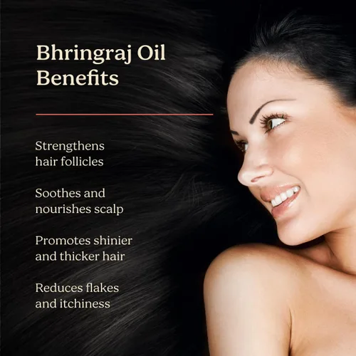 Miniatura 3 de Life & Pursuits Bhringraj Aceite para el crecimiento del cabello, 3.4 onzas líquidas, terapia natural del cuero cabelludo ayurveda para hombres