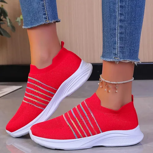 Miniatura 2 de Dress Shoes For Girls Women Fly Woven Mesh Running Shoes Athletic Tennis Walking Shoes Comfy Runners Fashion Sport Shoes Sandalias de cuña de mujer