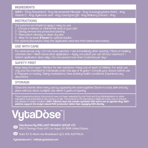 Miniatura 5 de Parches NAD+ de alta dosis prémium para mujeres y hombres, 5 veces más fuertes, un nuevo tipo de parche NAD+ para energía diaria y enfoque, parches