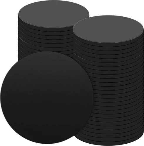 Miniatura 10 de Haull 30 Pcs Billiard Pool Table Leg Shims 3" Diameter 0.06'' Thickness Rubber Pool Table Leveler Kit Shims Foot Pads for Furniture