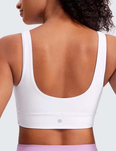 Miniatura 134 de CRZ YOGA Butterluxe - Brasier deportivo con espalda en U para mujer, cuello redondo, acolchado, de bajo impacto, para yoga, entrenamiento