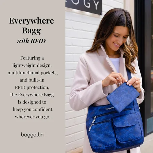 Miniatura 45 de Baggallini womens Everywhere Bagg Crossbody Women 11x9 Lightweight Nylon Hobo Water-resistant Travel Bag W/Rfid
