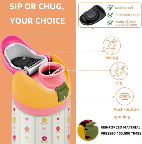 Miniatura 4 de Tapa de repuesto compatible con botella de agua Owala FreeSip a prueba de fugas, tapa abatible reutilizable, accesorio para vasos de 16 onzas, 24