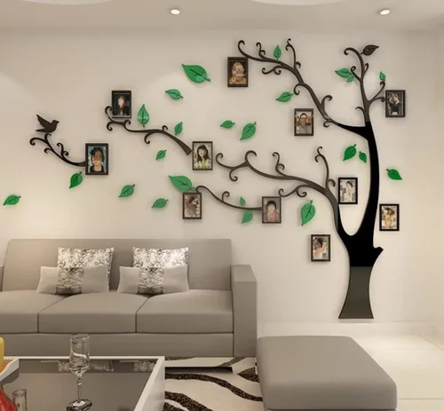 Miniatura 8 de Calcomanías de pared de árbol 3D - DIY, calcomanías de marcos de fotos y árbol de pared, marcos para fotos familiares, murales con calcomanías