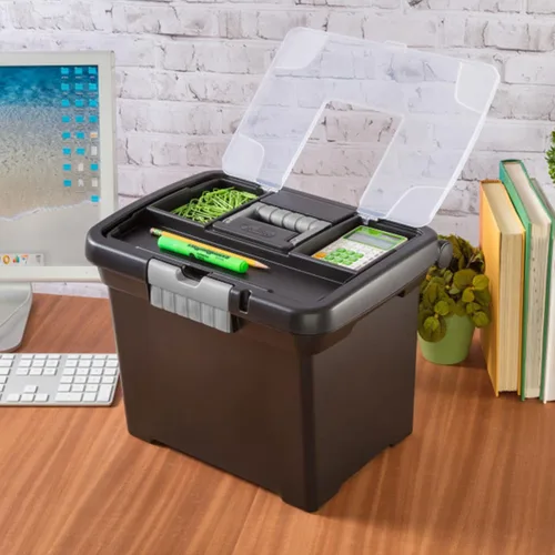 Miniatura 7 de Sterilite Organizador portátil con cerradura y asa y tapa transparente (paquete de 12)