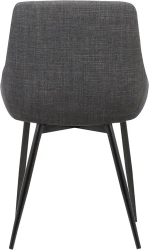 Miniatura 5 de Armen Living Mia - Silla de comedor moderna contemporánea con patas de metal, altura del asiento de 19 pulgadas, color carbón