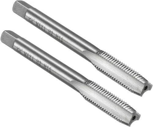 uxcell Métrica máquina de grifo M8 x 1 H2 acero de alta velocidad 3 flautas rectas roscado roscado reparación de maquinista herramienta de bricolaje