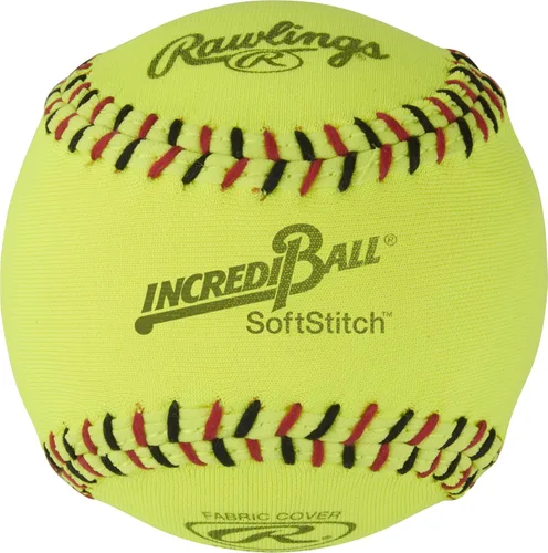 Rawlings | Pelotas de sóftbol Incredi-Ball amarillas Softstitch | Opciones de 11" y 12" | Opciones de cubierta de tela y cuero sintético | 12