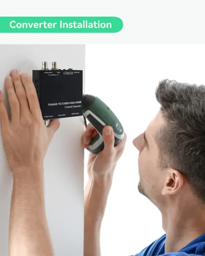 Miniatura 6 de LINOVISION Cámara de seguridad HDMI HD1080P con salida HDMI o VGA, muestra video HD directamente en TV o monitor HDMI sin demora, bucle HDTVI