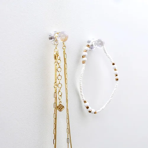 Miniatura 9 de Organizador magnético de joyas montado en la pared Almacenamiento de joyas colgantes Soporte de joyería Preppy Soluciones de almacenamiento