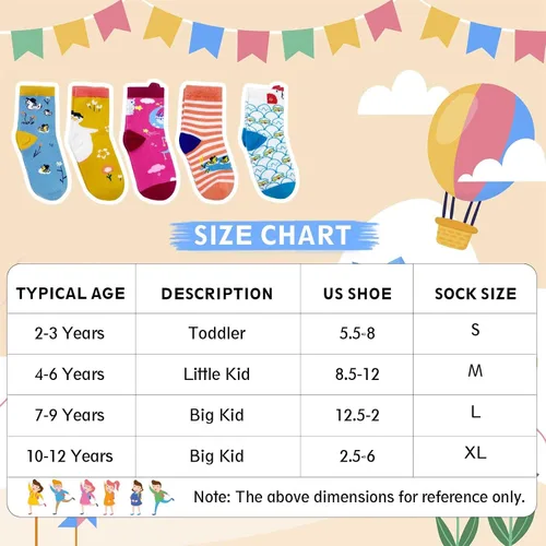 Miniatura 7 de Hellomamma Girls Toddler Cotton Crew Socks Kids Novelty Animal Soft Funny Fashion Casual Breathable Childs Socks 5 Pairs