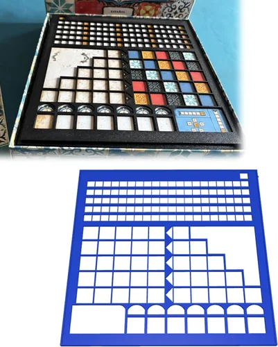 Miniatura 4 de Organizador de paneles y tablero de puntuación para Azul - Bandejas antideslizantes para azulejos con compartimentos individuales