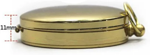 Miniatura 4 de Brújula de bolsillo estilo clásico NICEY, multifunción, para camping, Gratis, Dorado