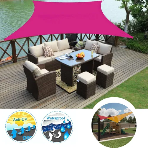 Miniatura 21 de Toldo tipo vela para exteriores, 10 x 20 pies, vela impermeable con bloqueo UV, tela resistente, protección solar, resistente al viento, grado Verde