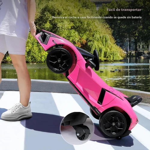 Miniatura 4 de ELEMARA Auto Lamborghini con licencia para niños para conducir con puerta de tijera, juguetes para paseo de niños con control remoto, automóvil