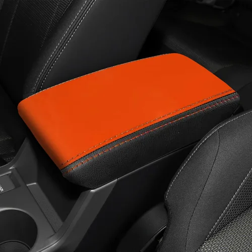 Funda para reposabrazos de consola central para Subaru Crosstrek/Impreza, accesorios 2024 2025 2026 de cuero para consola central, caja de naranja