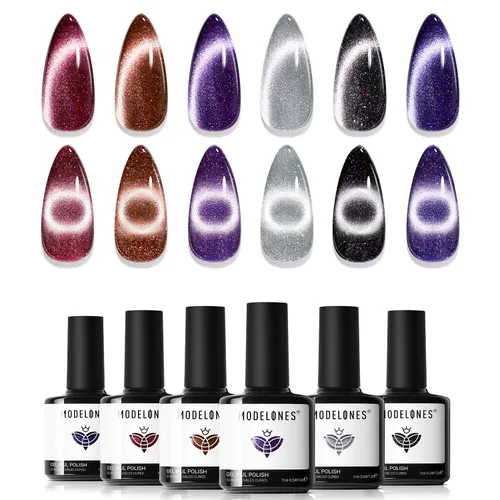 Miniatura 31 de Modelones Imán de uñas de gel de ojo de gato, herramienta magnética 8 en 1 para uñas de gel, varita magnética fuerte para arte de uñas con bola