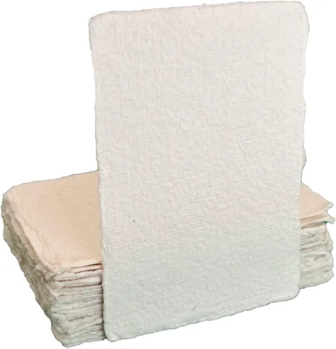 Bitskit Paquete de 50 hojas ligeras y texturizadas de algodón de 170 GSM, para invitaciones, papelería, diarios y proyectos de arte (paquete de 50)