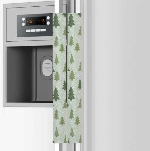 Miniatura 9 de Emelivor Juego de 2 fundas de repuesto para manija de puerta de refrigerador, color blanco calabaza otoñal, para hornos, lavavajillas, mantiene