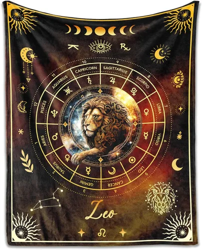Miniatura 30 de Manta Acuario para Regalos, 40" x 30" Manta Rectangular de Franela del Zodiaco Acogedora, Regalo para Niños Niñas Adolescentes Mujeres Hombres