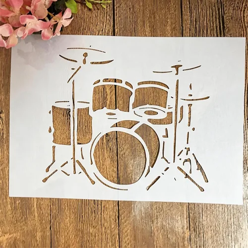 Miniatura 21 de TIAMECH Plantilla A4 reutilizable de líneas de símbolos pequeños para pintar, plantilla de capas de textura de cuadrícula, arte de pared
