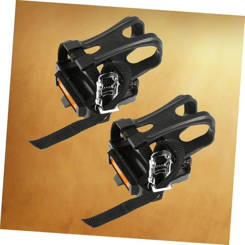 Miniatura 3 de BESPORTBLE Correa para pedal de bicicleta, clip de nailon para el dedo del pie para carretera montaña negro agujero reflectante ajuste pedales
