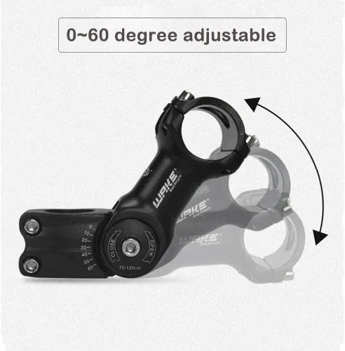 Miniatura 4 de CYSKY Vástago de bicicleta ajustable 31.8 25.4 3.543 in/4.331 in/5.118 in 0-60 grados ajustable MTB vástago de bicicleta elevador para bicicleta