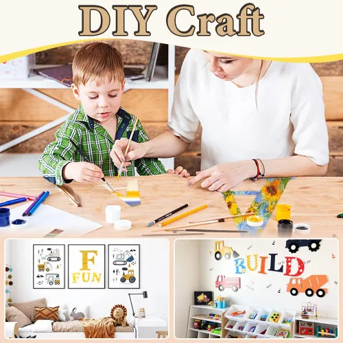 Miniatura 2 de Letras de madera de 12 y 6 pulgadas para proyectos de manualidades, decoración de pared, decoración del hogar y fiesta de cumpleaños, decoración