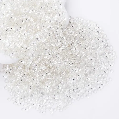 Miniatura 104 de Diamantes de imitación AB verdes a granel, 5000 piezas de diamantes de imitación de fondo plano redondos de gelatina AB sin fijación térmica, gemas