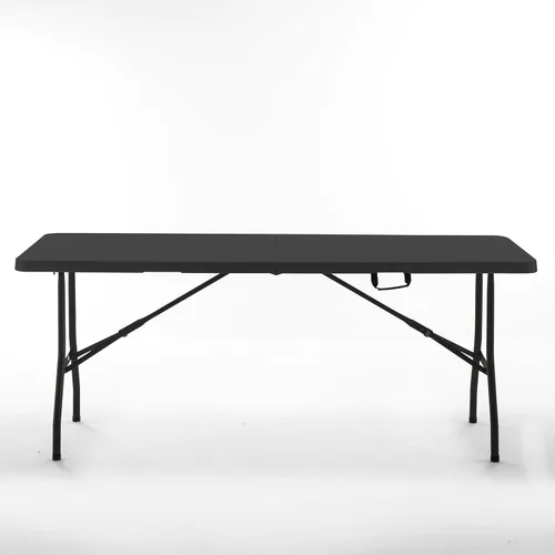 Miniatura 10 de BTEXPERT Juego de 2, mesa plegable de utilidad de 4 pies, ligera, altura ajustable, portátil, con asa de transporte, para interiores y exteriores