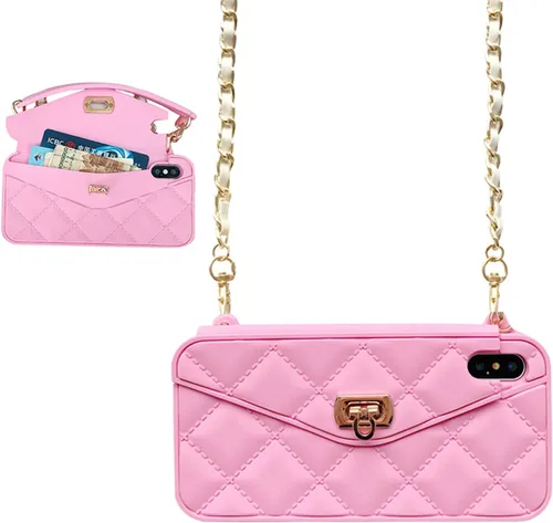 Miniatura 53 de UnnFiko - Funda tipo cartera compatible con iPhone XR, diseño elegante de bolsa de lujo, cartera abatible con funda para tarjetas, cubierta de Negro
