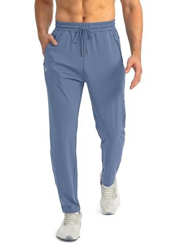 G Gradual Pantalones deportivos para hombre con bolsillos con cremallera, pantalones deportivos cónicos para entrenamiento, correr, correr