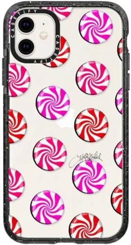 Miniatura 24 de CASETiFY Impact - Funda para iPhone 11 - Flower Power Retro - Negro Transparente