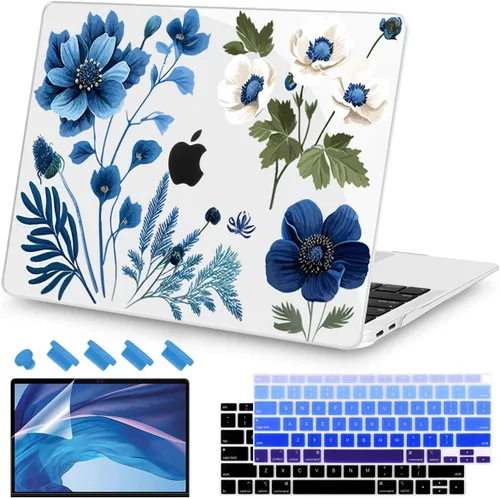 Miniatura 8 de Teryeefi Funda compatible con MacBook Air de 13 pulgadas M1 2021 2020 2019 2018 versión A2337 A2179 A1932 con Touch ID, carcasa rígida de plástico