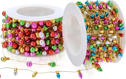 Miniatura 8 de Tuanse Guirnalda de luces falsas de 65.6 pies para decoración de casa, guirnalda de luces en miniatura, manualidades para muebles de casa